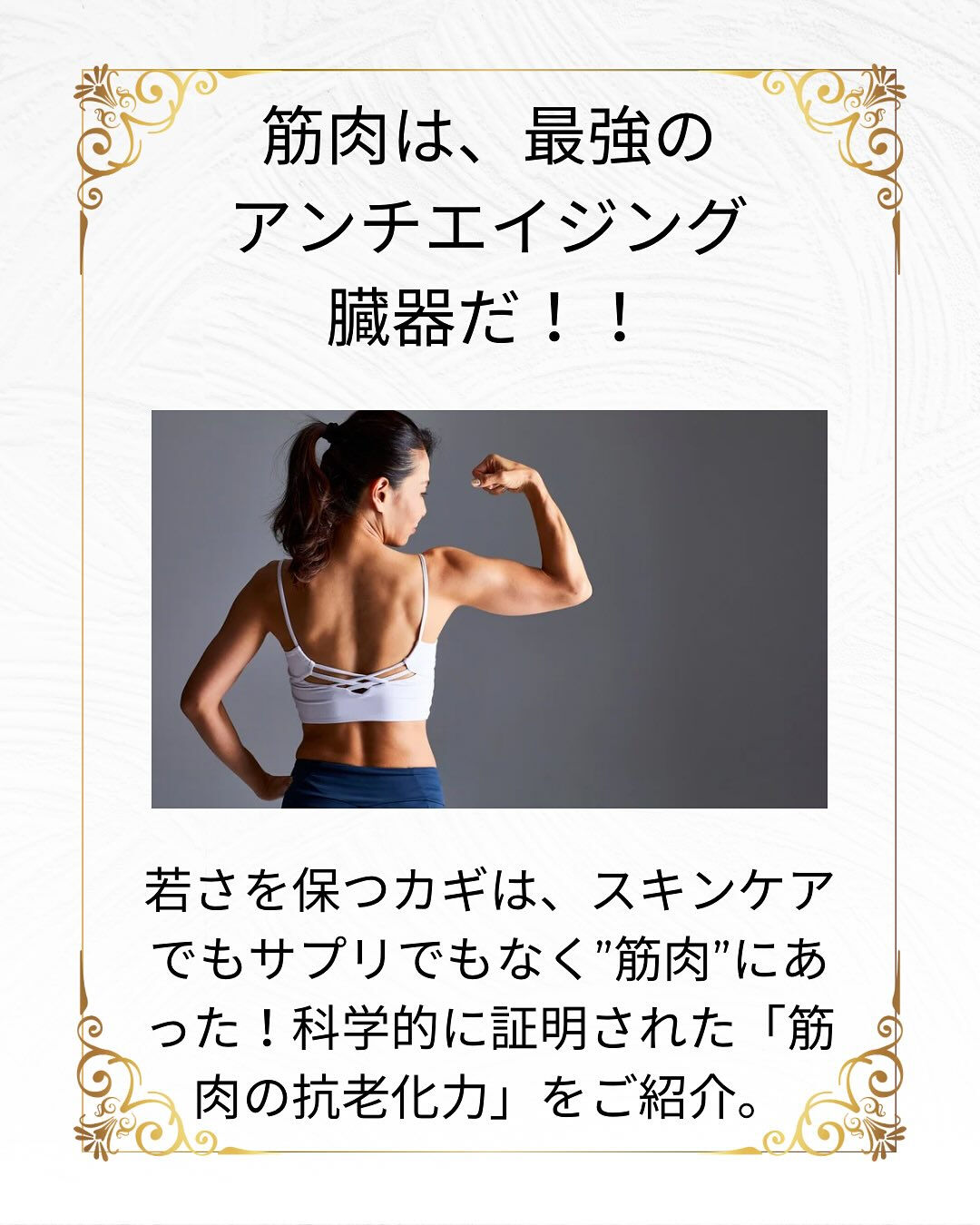 .💪 筋肉は、あなたの“最強のアンチエイジング臓器”