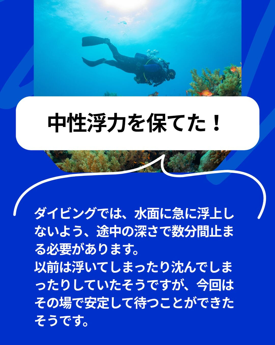 「今回のダイビング、全然違ったんです！」